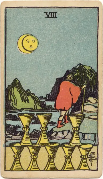 Lá Eight of Cups (Tám Cốc)
