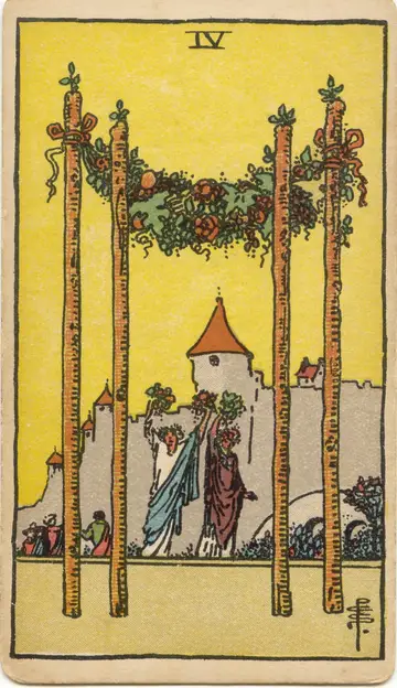 Lá Four of Wands (Bốn Gậy)