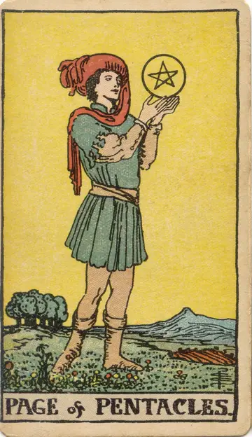 Lá Page of Pentacles (Thị Đồng Xu)