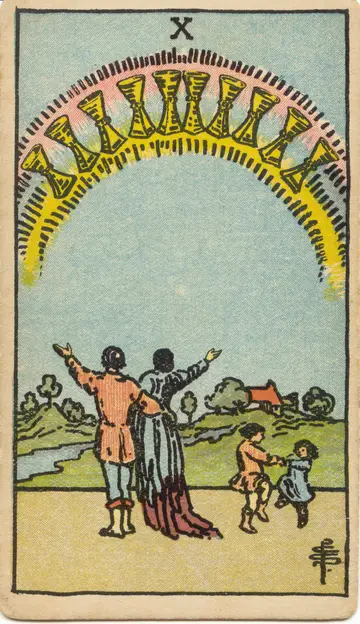 Lá Ten of Cups (Mười Cốc)