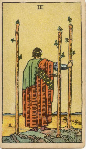 Lá Three of Wands (Ba Gậy)